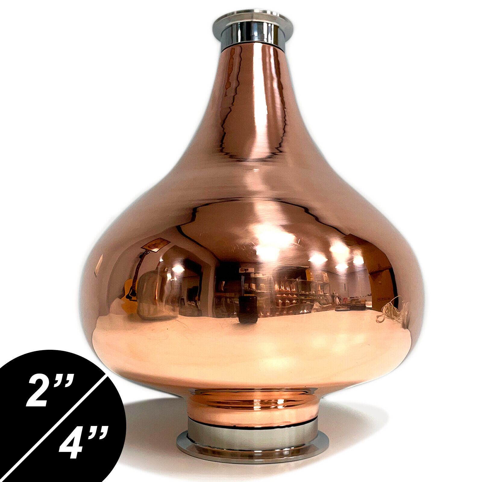 Copper Whiskey Helmet X Tri Clamp Column Onion Bulb Copper Wine Art