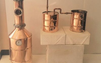 10 Gallon Copper Moonshine Still with 5″ REFLUX COLUMN, WORM and THUMPER