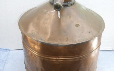 Antique Vintage Copper Moonshine Still Pot Boiler Threaded Top w/ Spout !