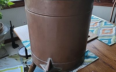 Antique Primitive Copper Moonshine Whiskey Still Water Cooler Boiler With Spigot