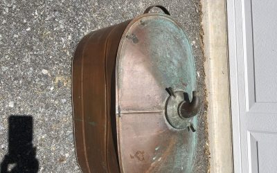 Antique American Folk Art Solid Copper Moonshine Still Pot Boiler 23x18x12