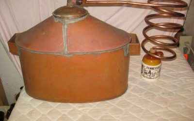 EXTREMELY RARE Mini OVAL Antique Copper Moonshine Still,Coil+Tennessee Jug LQQK!