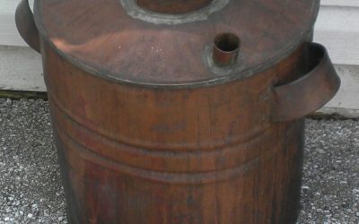 very old used copper moonshine still primitive 16 x 23 inches w spigot primitive