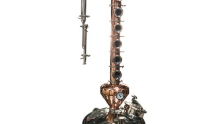 200Lt 4 inch copper flute column still with gin basket and helmet