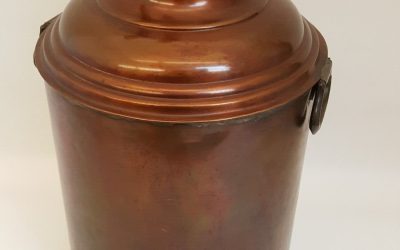 Vintage solid copper boiler still threaded fittings amazing condition! 19.5″ 5ga