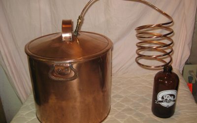 Antique Copper Moonshine Still w/Coil +Nice La Conner Bottle- A MAN CAVE MUST!!!