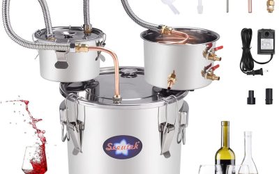 Alcohol Still 13.2Gal 50L Stainless Steel Alcohol Distiller Copper Tube Spi