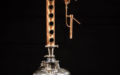 6 Plate Copper Flute Still With 26 Gal Stainless Steel Boiler