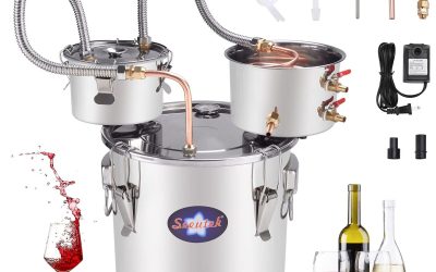 Alcohol Still 13.2Gal 50L Stainless Steel Alcohol Distiller Copper Tube Spiri…