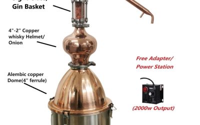 StillMate 65L Copper Pot still Kit V6509 with Copper dome/helmet whisky Making