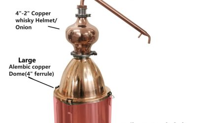 StillMate 65L Copper Pot still Kit V6509 Top Parts with Copper dome No Boiler