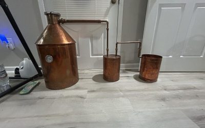 10 Gal 4″ Cap Logic Copper Moonshine Still with Thumper+Worm 100% Guarantee!!