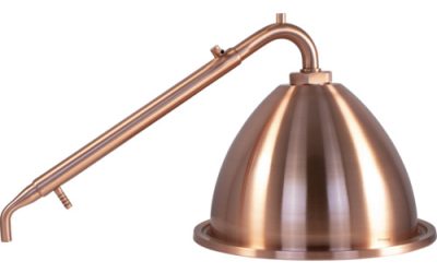 Still Spirits Alembic Distillation Dome Lid and Copper Alembic Condenser 12 inch