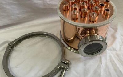 8″ Stainless / Copper Reflux Still Column Section w/ Bubble Plate