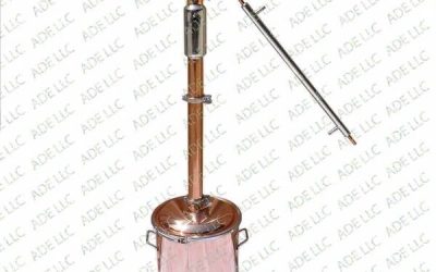 8 Gallon Copper Still with 2″ Copper & Stainless Reflux Column