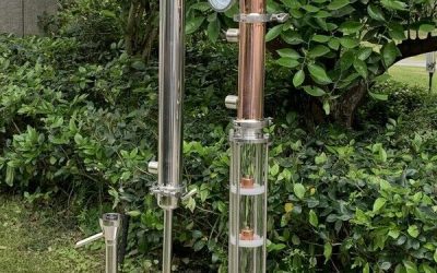 2 inch 4 Plate Glass Copper Reflux Still Column